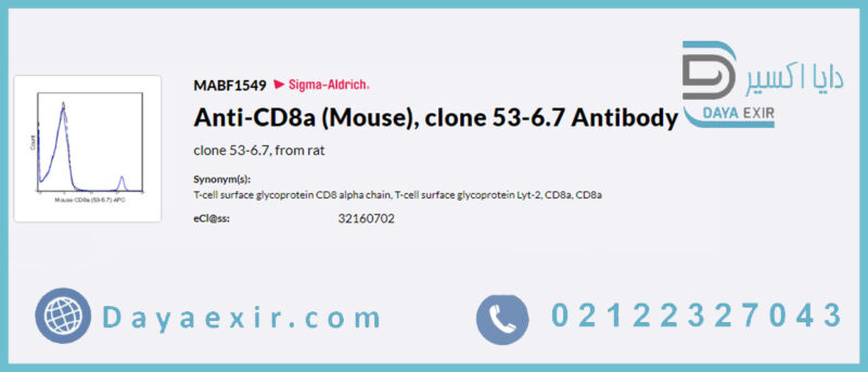 آنتی بادی Anti-CD8a (Mouse), clone 53-6.7 سیگما آلدریچ | دایا اکسیر