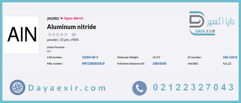 نیترید آلومینیوم (Aluminum nitride) سیگما آلدریچ | دایا اکسیر